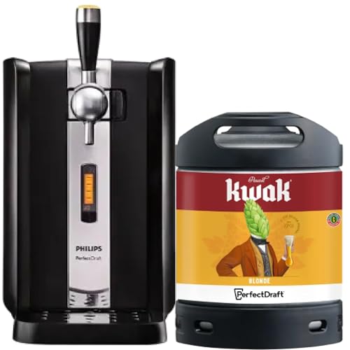 PerfectDraft – Pack Tireuse À Bière + 1 Fût Kwak Blonde 6L – Machine Pression À Domicile – Refroidissement À 3°C – 30 Jours Fraîcheur – Écran LED Température – Idée Cadeau Amateur Bière