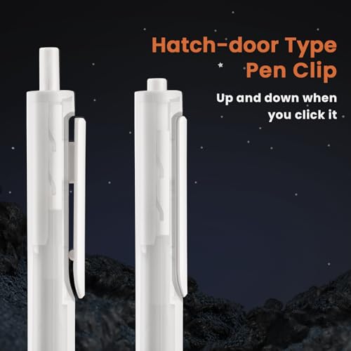 Image of WRITECH Gel Pens Fine Point: 0.5mm Retractable Black Ink Pen Smooth Writing for Journaling Silent Click Pen Set 4ct Up-Gel