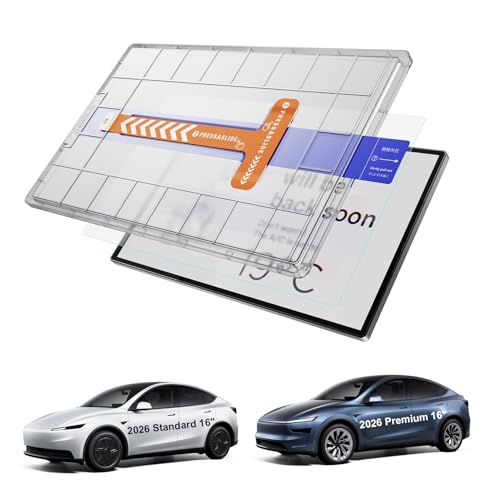 Protecteur d'écran en verre Tesla Model Y 2026 mat kit alignement 16"