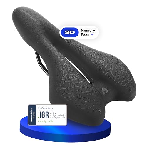 Alpensattel 3.0 Sport+ Leistungsstarker und komfortabler Fahrradsattel für Damen und Herren - Ergonomischer Sportsattel für M