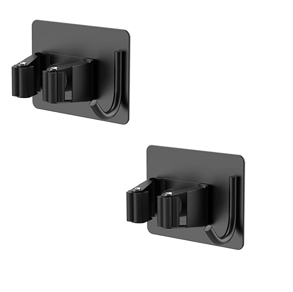 Swaze Adhesive Mop Holder and Broom Holder Wall Mounted Steel | Broom Stick Holder Wall Mounted for Home No Drilling (1 slot - Pack of 2)-picture-11