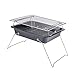 SXYL Grillades Pliantes, grilles de Charbon de Charbon extérieur, Filet grillé de qualité Alimentaire, Stand Stable, Conception au Creux de frêne counée, sans Assemblage requis