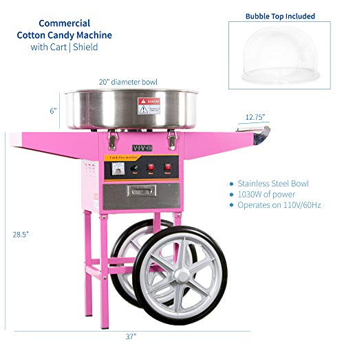Commercial Candy Floss Machine Cart