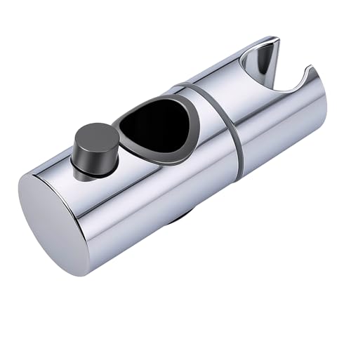 Support Pommeau de Douche Coulissant, Compatible avec Barres Cylindriques de 25 mm, Réglable 360° en ABS Durable, Installation Facile Sans Perçage, Fixation Antidérapante pour Salle de Bain