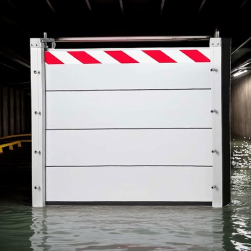 Barrera anti inundaciones puerta casa para proteger la entrada durante tormentas