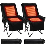 10 Must Have Items for Your First Camping Trip 99 Burbell Set of 2 Heated Camping Chairs Portable Foldable Outdoor Chairs with Heating Cushion for Winter, Fishing, Sports Events, and Beach - Battery Not Included (Black)
