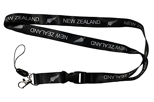 SUPERDAVES SUPERSTORE NEW ZEALAND Black LANYARD KEYCHAIN PASSHOLDER NECKSTRAP Clasp At The End.. 20 Inch Long ..New, Multicolor