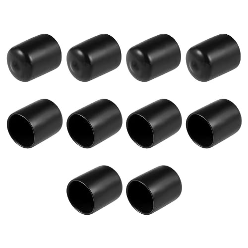 TA-VIGOR 10Pcs Rubber End Caps, 20mm ID Round Flexible Screw End Caps Thread Protectors