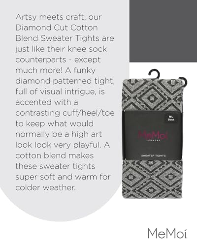 Image of MeMoi Diamond Cut Cotton Blend Sweater Tights