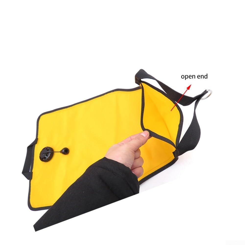 Sac De Levage Plongée 13.6 Kg - Nylon Résistant - Valve De Vidange Interne - Forme Trapézoïdale 65x35 Cm