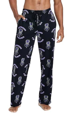 Marvel Men's Black Panther Wakanda Forever AOP Sleep Pajama Pants
