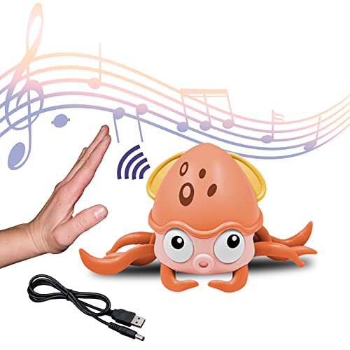 PANTHEONICS Crawling Octopus Toy with Music and LED Light Up,Electric Dancing Musical Toy with Auto Avoid Obstacles,USB Rechargeable, Fun Moving for Babies,Toddlers and Kids (Orange) (B0BWWKQLFP) Amazon Price History, Amazon Price Tracker