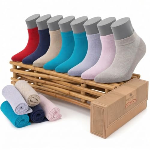 Image of BAMBOOVEN Ankle Socks for Women Thin Bamboo Rayon Low Cut Socks 3 /6 /8 /12 P