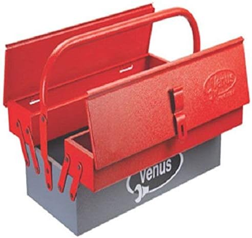 Digital Craft Venus 3 Tray Cantilever Tool Box, Steel Construction with Lockable Latches and Heavy Duty Carry Handle Professional Tool Box