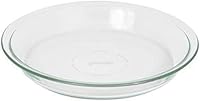 Pyrex 9-Inch Glass Pie Plate - Made in USA, Durable Non-Porous, Oven Microwave Dishwasher Safe for Pies Quiches