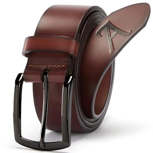 BOSTANTEN Genuine Leather Personalized Belt for Men 1 3/8