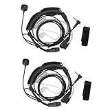 BLASHRD 2 Stücke 2.5mm Kehlkopfmikrofon Ohrhoerer Headset Mic PTT Fuer Walkie Talkie Radio TLKR T5 T80 T60 T6 T8 Talkabout MR350R T6500