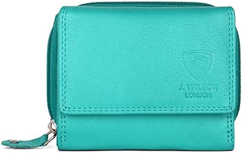 Ladies RFID Safe Designer Leather Purse Card Women Wallet Zip Pocket Boxed