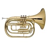 French Horn Bb Gold Lacquer French Horn Intermediate with Case, Mouthpiece Gloves and Polishing Clot