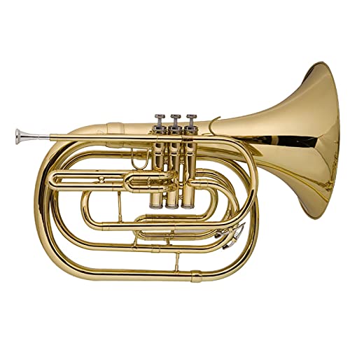 French Horn Bb Gold Lacquer French Horn Intermediate With Case, Mouthpiece Gloves And Polishing Cloth #TOP28