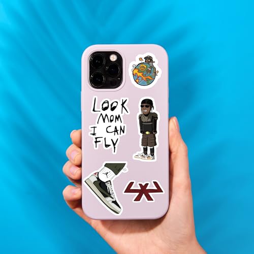 Image of Pack of 15 Cute Stickers for Laptops /Mobiles /Guitar /Journal etc. (Travis Scott)