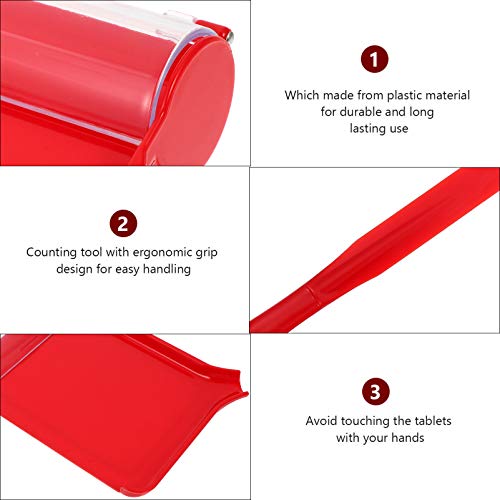 VILLCASE 1 Conjunto de Tabuleiro de Contagem de Comprimidos para a Esquerda Com Contra- Tabuleiro pa