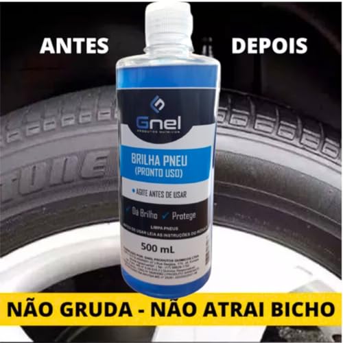 Gnel Brilha Pneu Pretinho Brilho Intenso 500ml Efeito Molhado Renovador