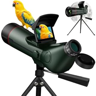 GOWWPUN Spotting Scopes Telescope, Save 30MP Photos&4K Video, 2.8'' Extended Screen,78mm Large Objective Lens for Stargazing,Bird Watching,Hiking,Wildlife Viewing,IP54 Waterproof