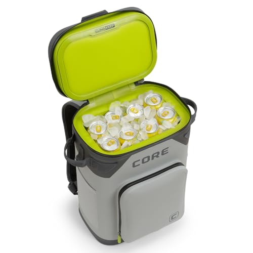 Image of CORE Magnetic Leak Proof Soft Cooler with Waterproof Zipper | Insulated Bag Portable Ice Chest Box | Best Soft Cooler for Food & Beverages for Tailgating, Car Camping, Travel, and Family Beach Picnics