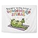 OJMFHEGEE Funny Frog Mental Health Anxiety Depression Tapestry 50x60 Inches, Today's Yoga Pose Is Downward Spiral Sarcastic Frog ADHD Tapestries Wall Hanging Decor for Therapy Counselor Office