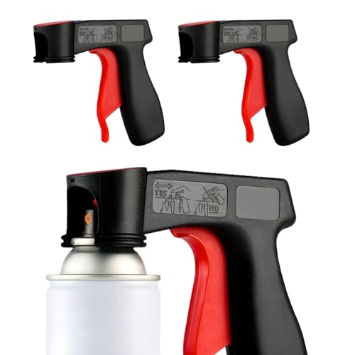 ASUBHA 2PCS Instant Aerosol Trigger Handle, Instantly Converts Spray Cans into Spray Guns, Reusable, Clip-On & Off, Full Comfort Hand Grip Universal Fits for Spray Paint, Adhesives, Lubricants