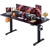 ergear scrivania regolabile in altezza, scrivania regolabile da stazione in piedi con pannello smart a 4 memorie e tavola splice (160 x 80 cm, nero)