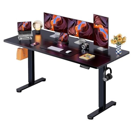 ErGear Scrivania Regolabile in Altezza, Scrivania Regolabile da Stazione in Piedi con Pannello Smart a 4 Memorie e Tavola Splice (160 x 80 cm, Nero)