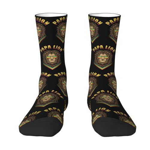 Cool Lion Dad Socks For Men Women Outdoor Sports Running Hiking Wicking Crew Socks2