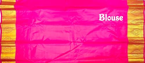Image of VFCollections Women's Kanchipuram Silk Pure Pattu Sarees With Blouse