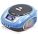 Produktbild Lauson NXT963 Tragbarer CD-Player nit LED-Discolichter, CD-Radio, Boombox, Kinder Radio, Stereoanlage, LCD-Display, Netz & Batterie, Blau
