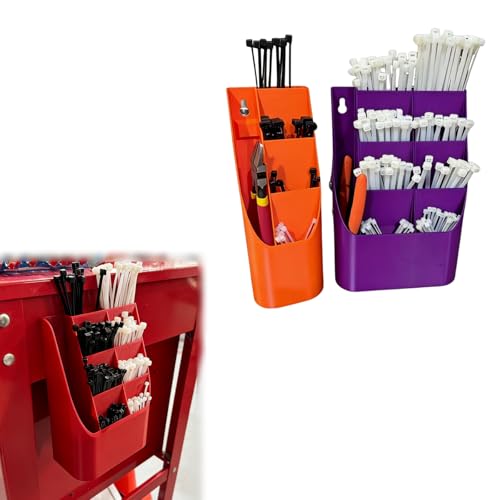 Zip Tie Organizer Rack, Wall Mount or Magnetic Mount Storage