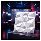 Paneles 3D de plástico PVC, para paredes o techos, diseño diamante, para salas de juegos, 8 unidades de 2 m²