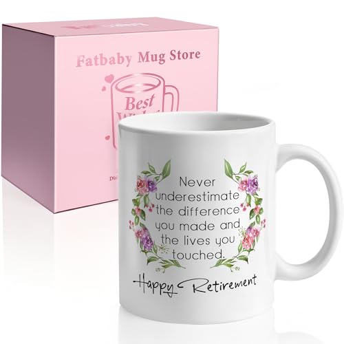 Retirement Gifts for Women,Never Underestimate the Difference You Made Coffee Mug,Happy Retirement Cup for Women 2026,Funny Retirement Gifts for Mom Sister Nurse Teacher Coworker Friends 11 OZ