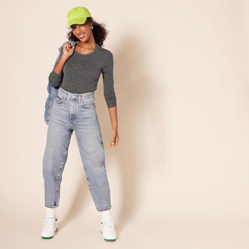 Image of Amazon Essentials Women's Regular-Fit Long-Sleeve Crewneck T-Shirt (Available in Plus Size)