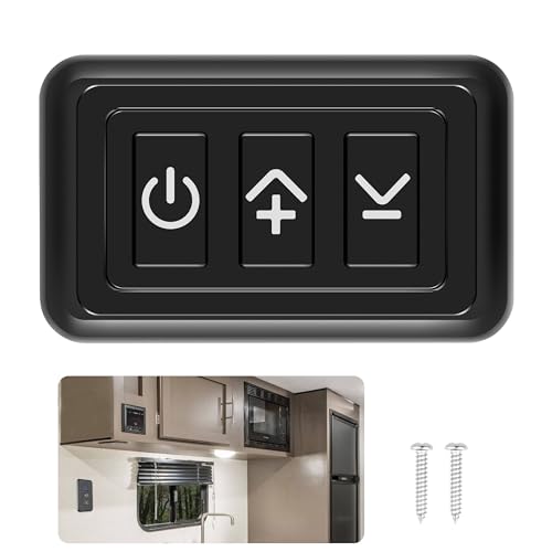 Image of RVZONE Black 12‑24V PWM RV Dimmer Switch for LED Halogen Boat Camper Lights