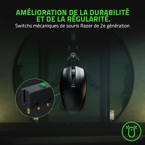 Razer Orochi V2 - Souris Gaming sans Fil avec Jusqu'à 950 Heures d'Autonomie (Design Ultra-léger, sans Fil HyperSpeed & Bluetooth, Interrupteur de Souris Mécanique 2e Gen) Noir