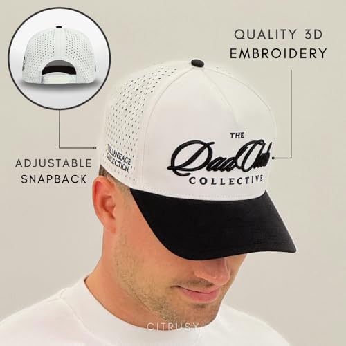 Image of CITRUSY Athletic Trucker Golf Hat | Performance Mens 5 Panel Cap | Cool Breathable Waterproof Workout Running Snapback
