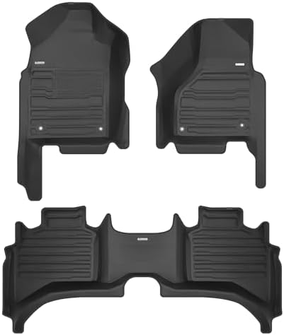 TuxMat Custom Floor Mats for Dodge Ram 1500 Quad Cab 2009-2018 - Maximum Coverage All-Weather Laser Measured Full Set
