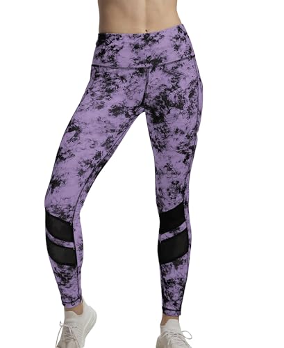 Image of Mehrang Women's Printed Gym wear /Active Wear Tights Strechable Leggings with Breathable Mesh and Side Pockets
