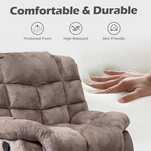 Sillón reclinable tejido marrón miniatura 5