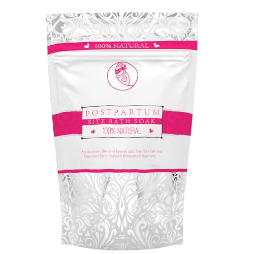 Ninja Mama Sitz Bath Soak Postpartum After Birth Tears and Hemorrhoids. All Natural Salts with Premium New Mama Essential Oils.Post Partum 300g Pack for 10 Over The Toilet Sitz Baths