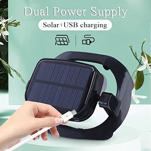 Image of Mens Baseball Cap with Solar Fan, Summer UV Protection Wide Brim Sun Hat Mesh Beach Hats, Solar Powered /USB Charging