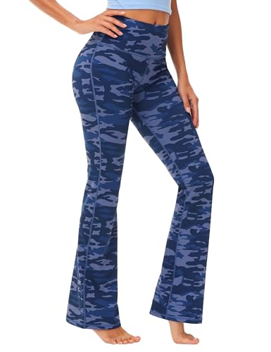 Image of BUBBLELIME 29 inch /31 inch /33 inch /35 inch /37 inch 3 Styles Women's High Waist Bootcut Yoga Pants Basic /Side Pockets Tummy Control Workout Flared