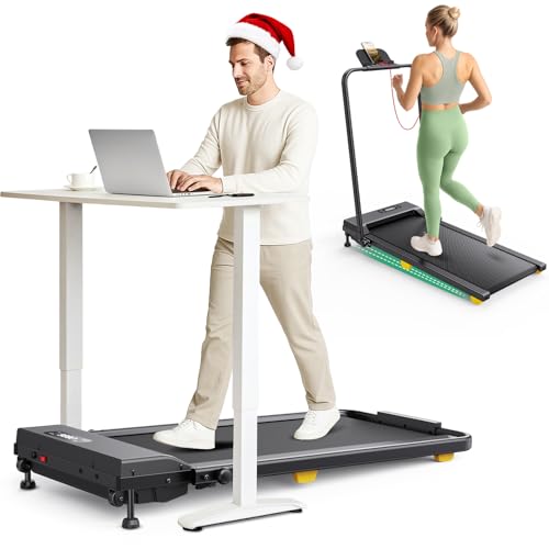 Walking Pad mit 9% Steigung, Laufband Klappbar mit Sicherheitsgriff,...